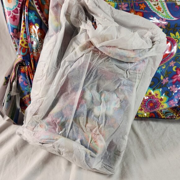 Diaper Bag NEW Laminated Buckle Bag Blue Paisley Floral Baby Kalencom FSTSP NWT - Picture 9 of 15